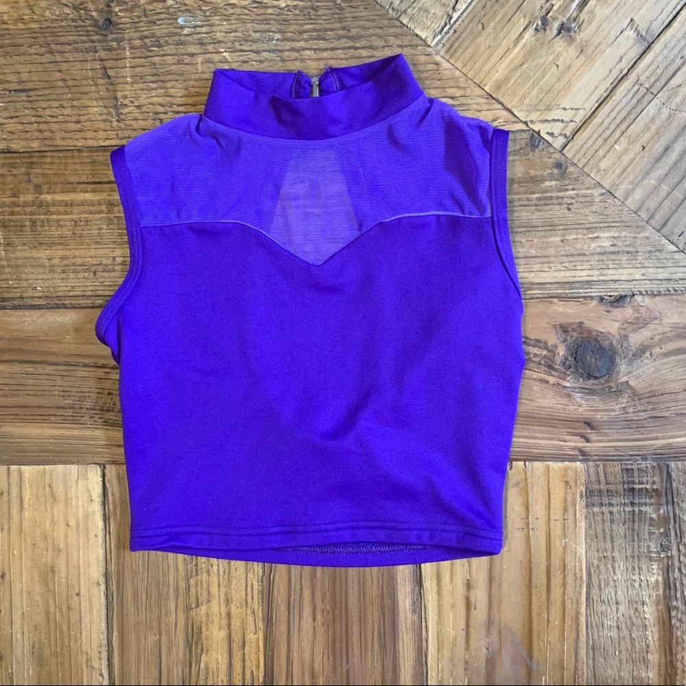 Purple Mock Neck Halter Body Wrappers Size 8-10
